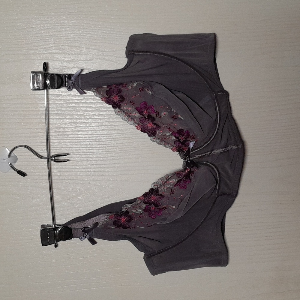 Adore Me Elara Dark Purple Plus Unlined Demi, 44G